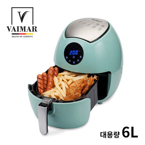 바이마르 디지털 몬스터 에어프라이어 6L 그린 VMK-18944A