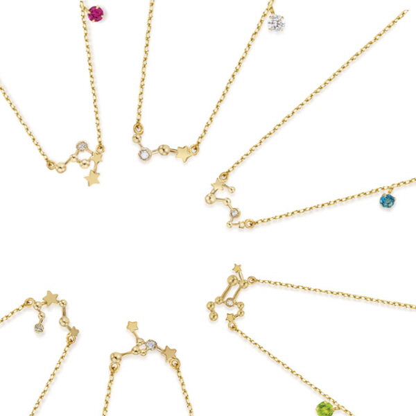 14K 탄생석 별자리 목걸이