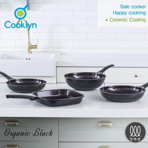 [수미네반찬 협찬][쿡클린] IH 오가닉블랙 세라믹 후라이팬 4종 26F28F28W27F