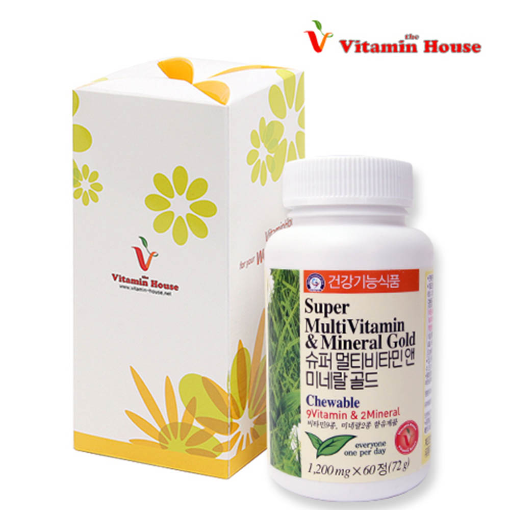 [비타민하우스] 슈퍼 멀티비타민& 미네랄 골드1P 2개월분