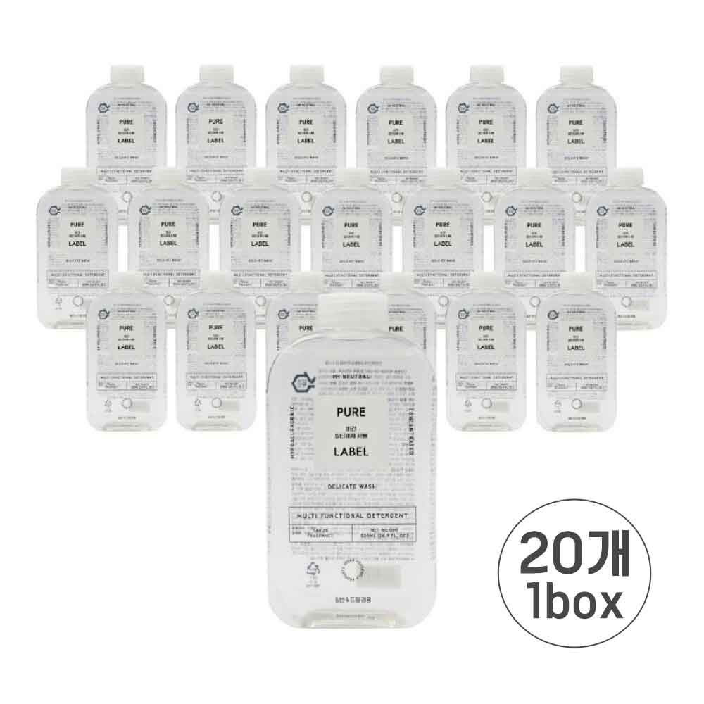 퓨어라벨 비건 멀티 세탁세제 사봉 SAVON 새옷같은 느낌 500ml 본품 20개 한박스