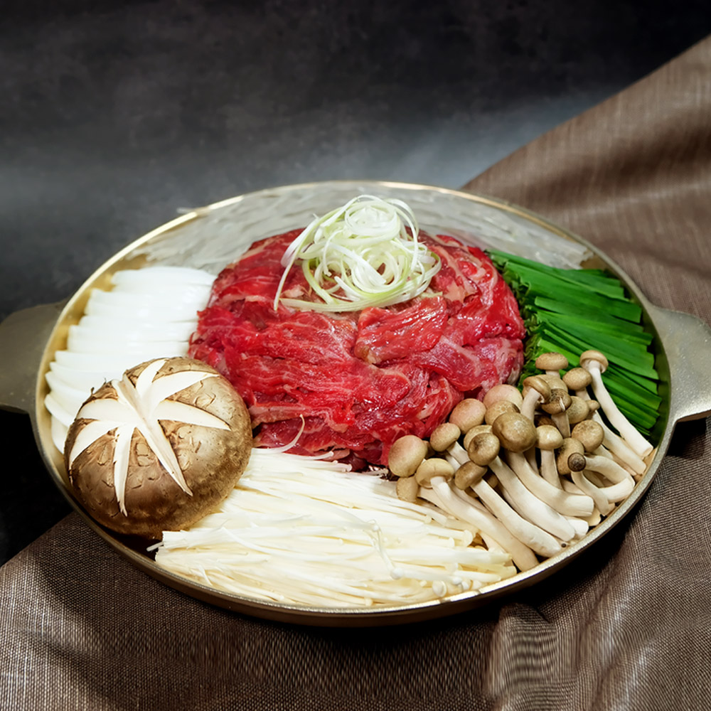 [하누리] 마늘양념 옛맛 소불고기 전골 2~3인분1kg (소불고기500g+육수450g+당면50g)