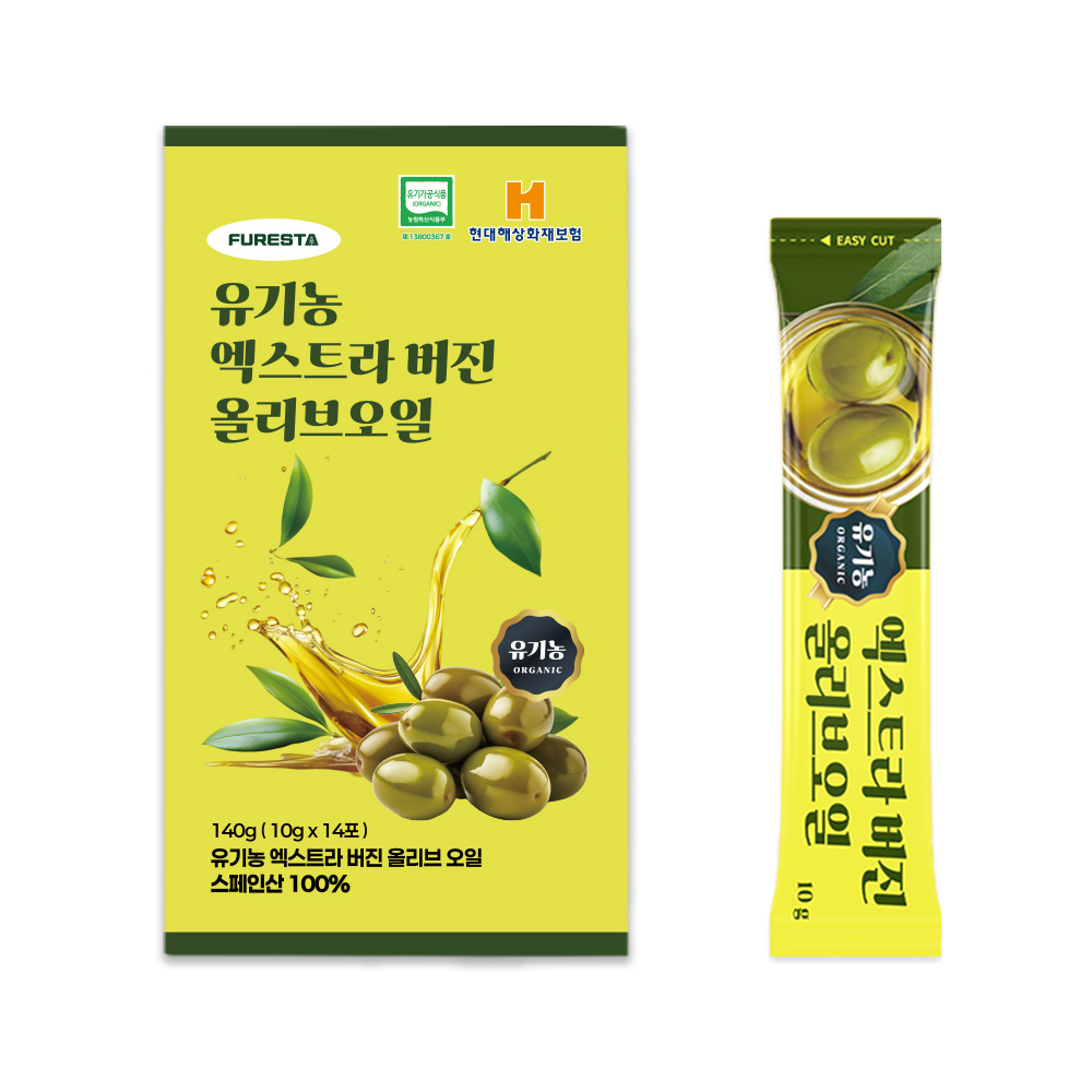 퓨레스타 유기농 100% 엑스트라 버진 올리브오일 140g(10g x 14포)