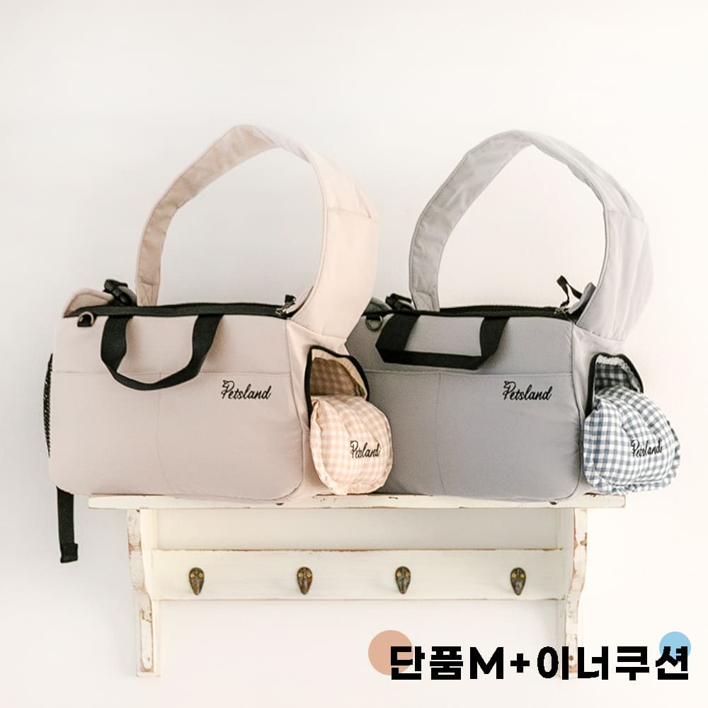 펫츠랜드 강아지 슬링백 이동 가방 스너그 단품M +이너쿠션 SET