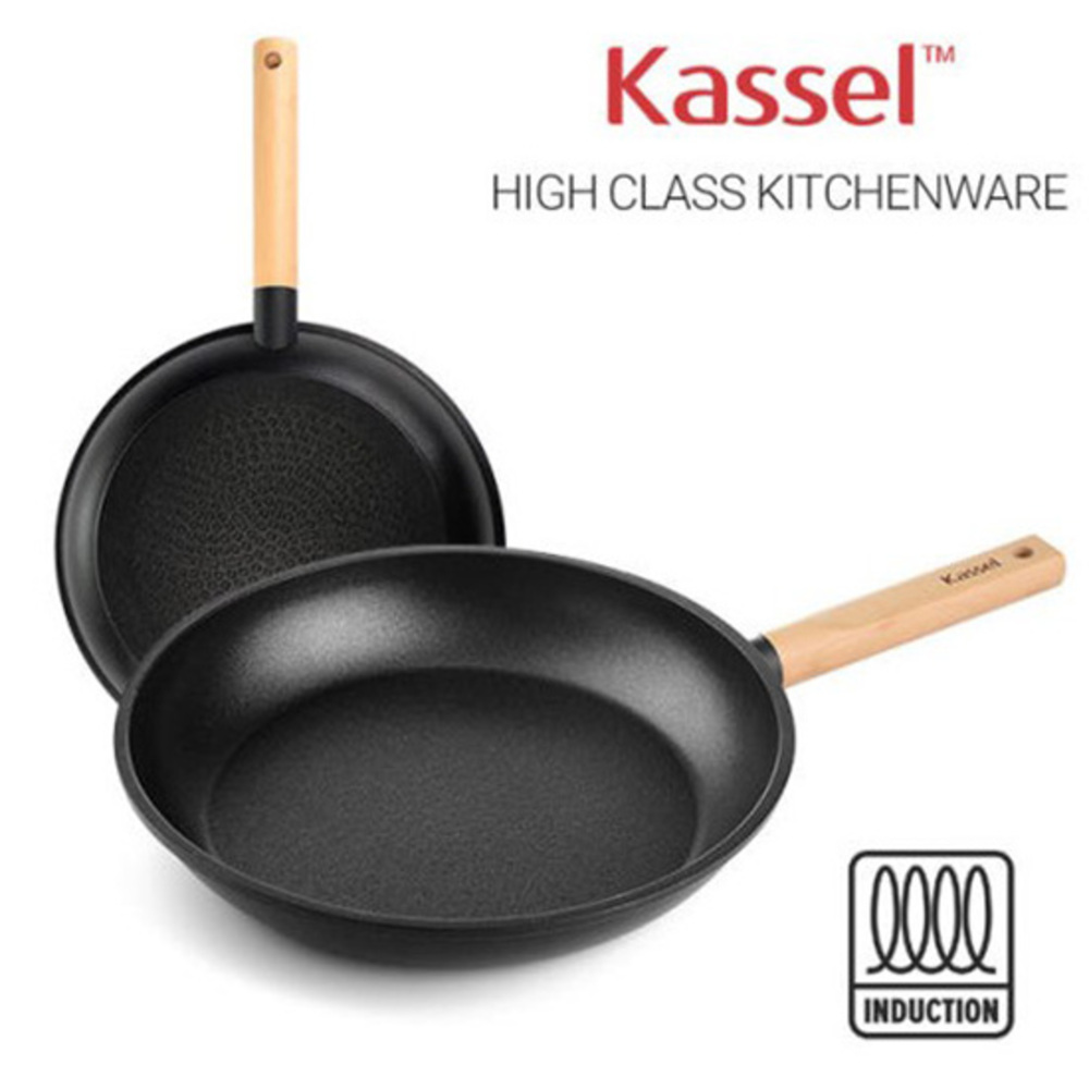 Kassel 카셀 하이브리드 인덕션 휠우드 티타늄 프라이팬28cm