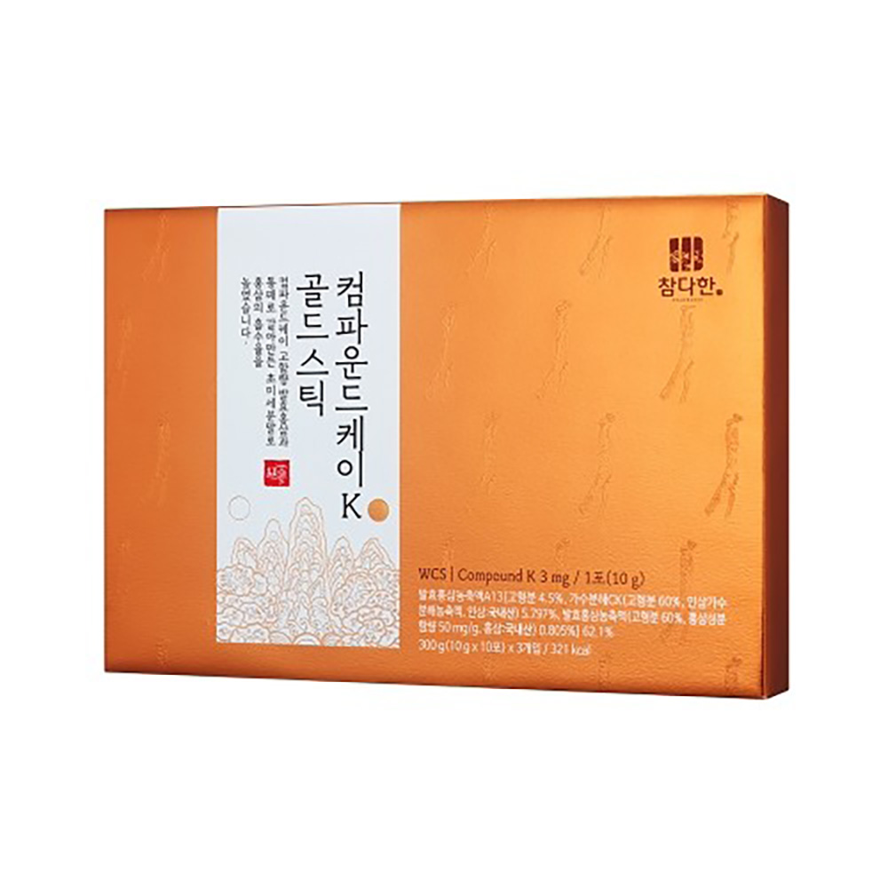 참다한 컴파운드케이K 골드 홍삼 스틱 1박스 (10g x 30포)