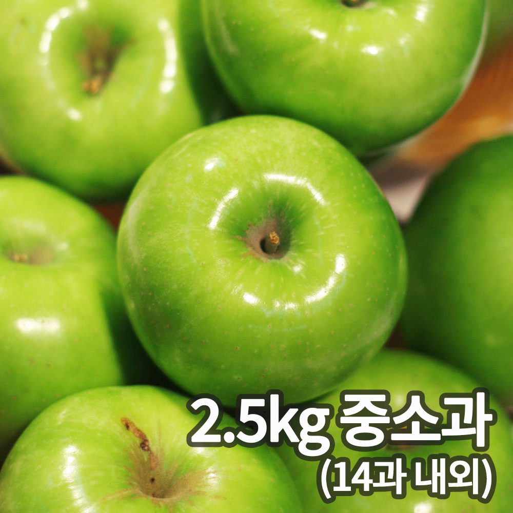 굿앤팜 썸머킹 아오리 초록사과 2.5kg 중소과 14과내외