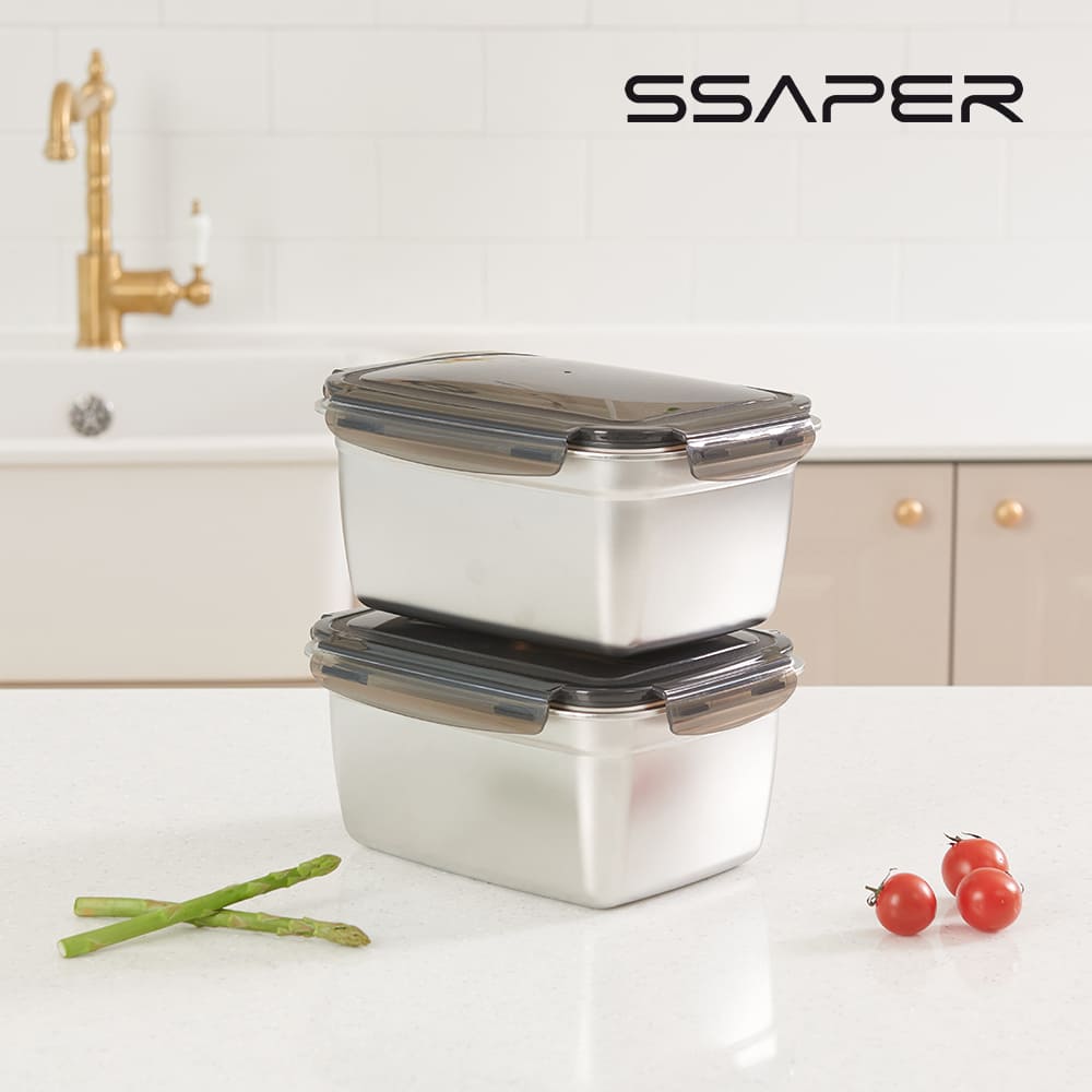 셰퍼 모노락 스텐 밀폐용기 2종 세트(2800ml*2ea)