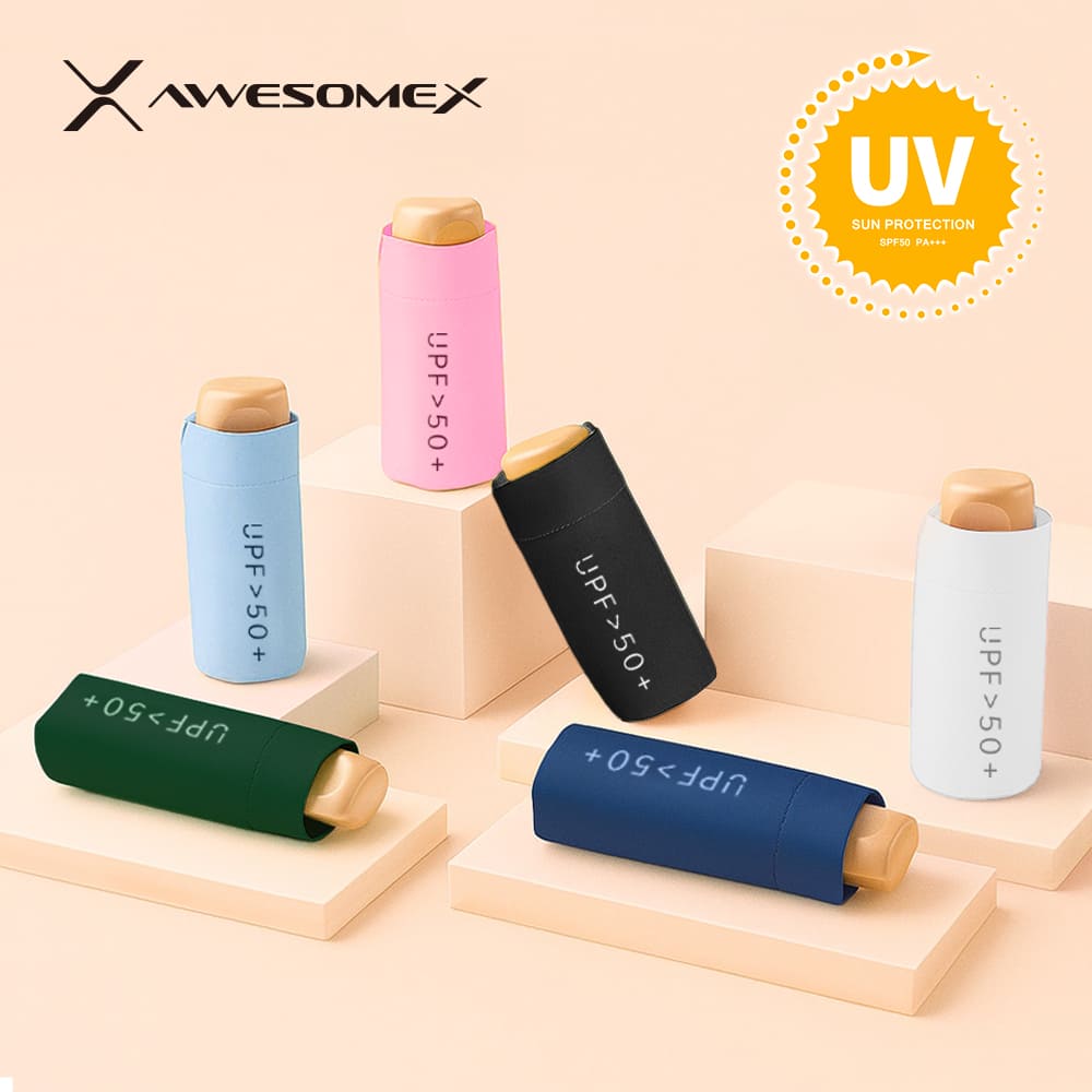 어썸엑스 UV차단 초경량 5단 암막 파스텔 양우산 6종 택1 AXPB-3MU-1-BK(GR/NA/PK/SB/WH)
