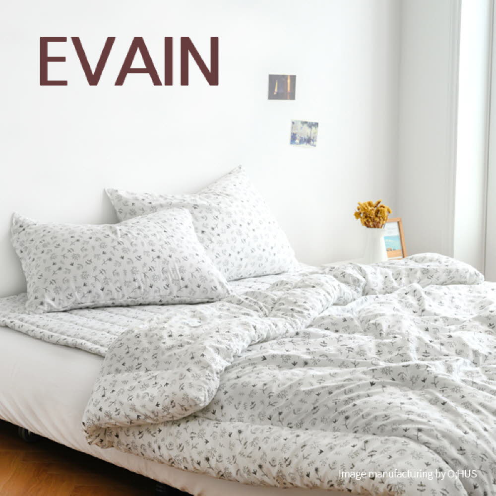 EVAIN 이베인 화이트가든 세미마이크로 차렵이불(Q) 1P_180X200cm