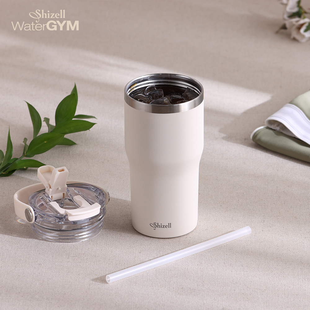 [쉬젤] 워터짐 텀블러 600ml 밀크 크리미