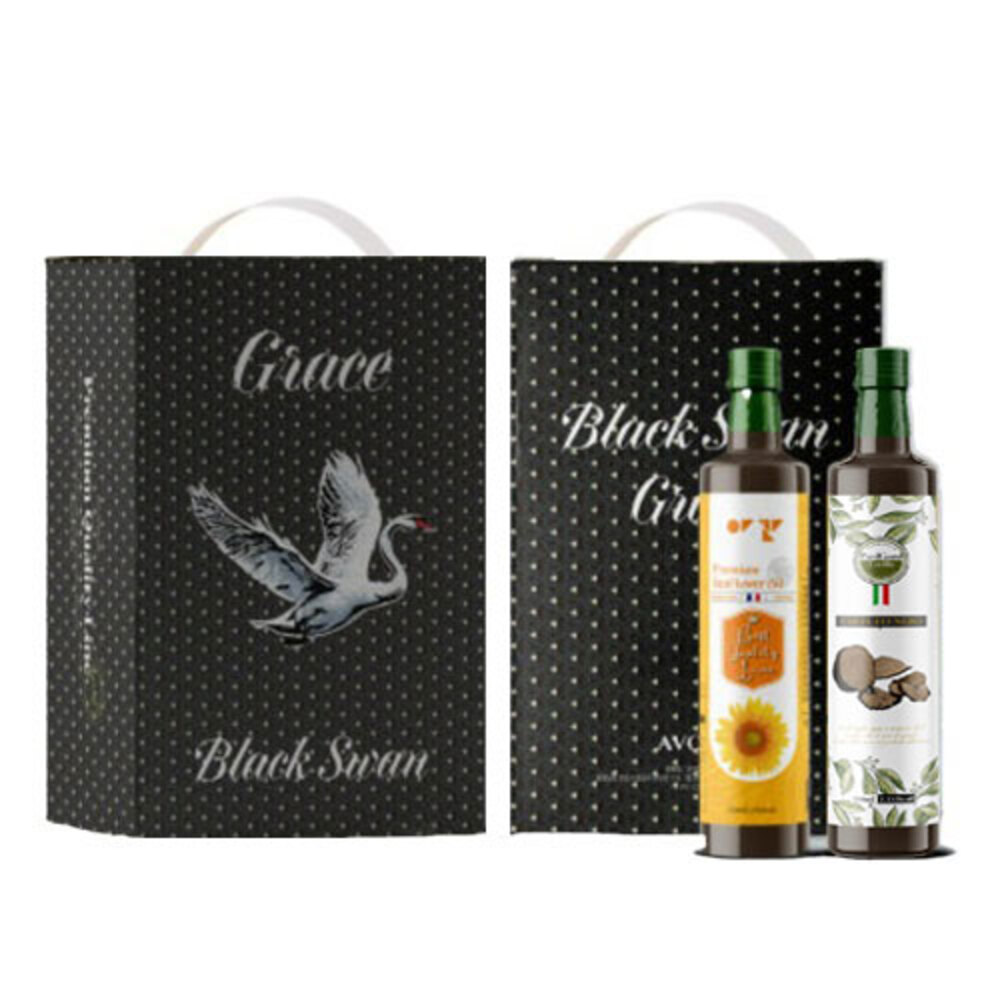 [아보아칸] 오일선물세트 블랙스완(해바라기+트러플250ML)+손잡이박스