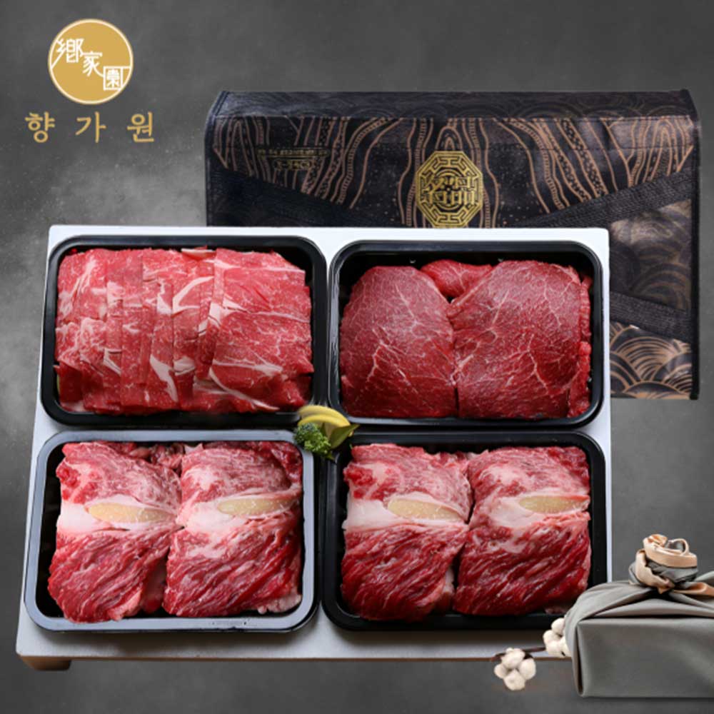 [향가원한우] 1등급 구이정육 혼합선물세트10호 1.2kg(300g*4ea)