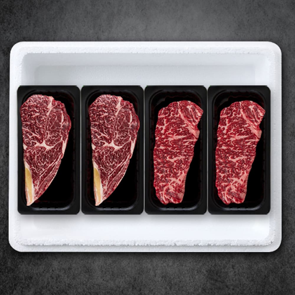[명우한우] 한우1등급 냉장 선물세트 0.8kg (등심 400g, 채끝 400g)