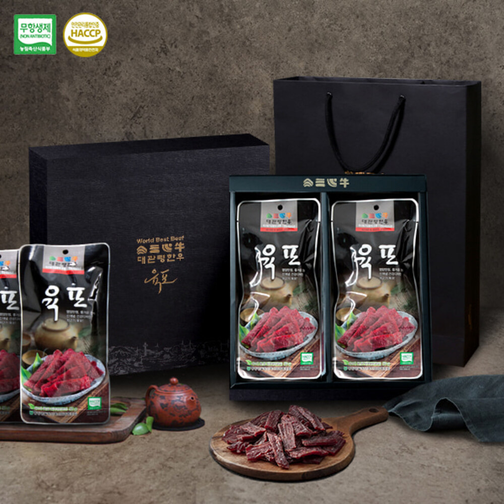 [대관령한우] 프리미엄 육포 선물세트(40gx10팩)
