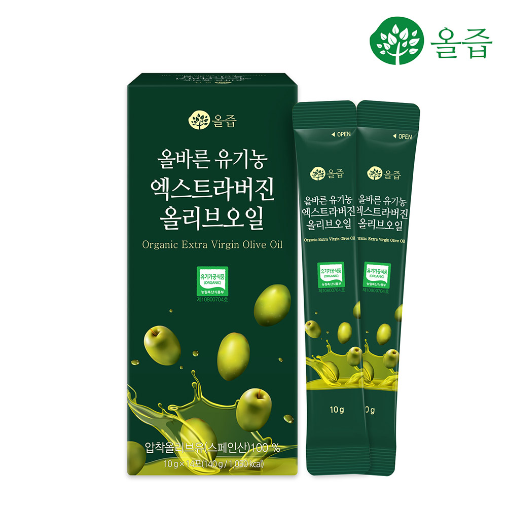 [올즙] 올바른 유기농 엑스트라버진 올리브오일 10g x 14포