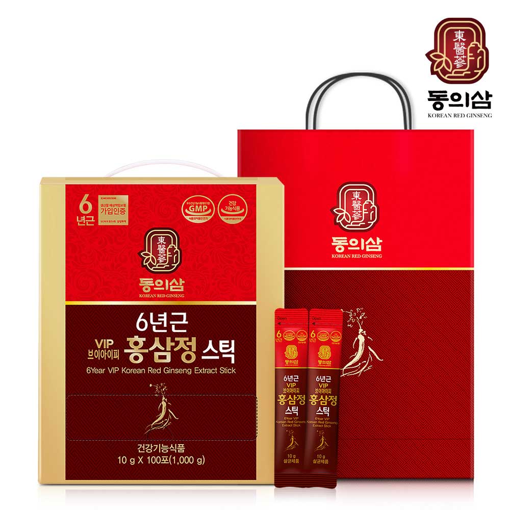 동의삼 6년근 VIP 홍삼정스틱(100포) /쇼핑백 증정