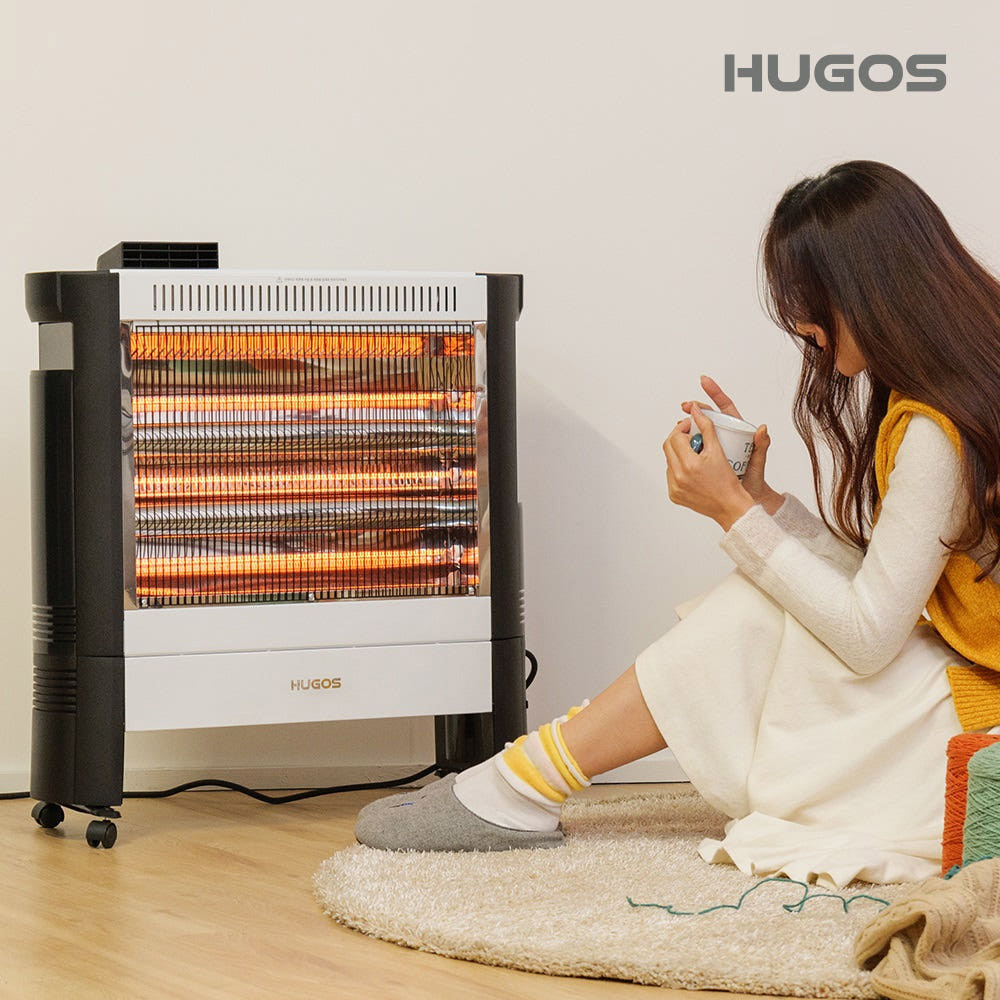 [겨울기간한정특가][휴고스] 이동식 전기히터 전기스토브 BHA-C3000 (카본열선/타이머기능/자동전원차단)