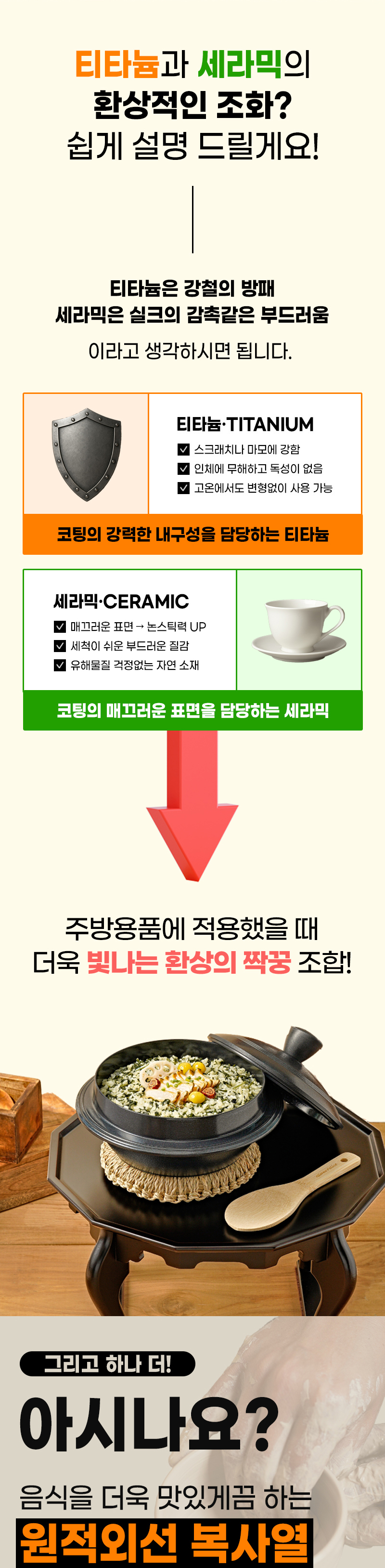 [죠르노펠리체] 모든열원사용가능 국내생산 인덕션 The 가마솥 18cm+나무주걱 증정 상세 18