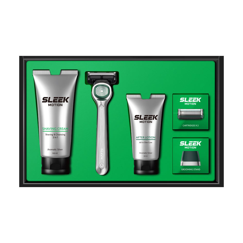 [도루코] 슬릭 런칭 기획 세트 (면도기+면도날 3개+쉐이빙 크림/로션+스텐드)