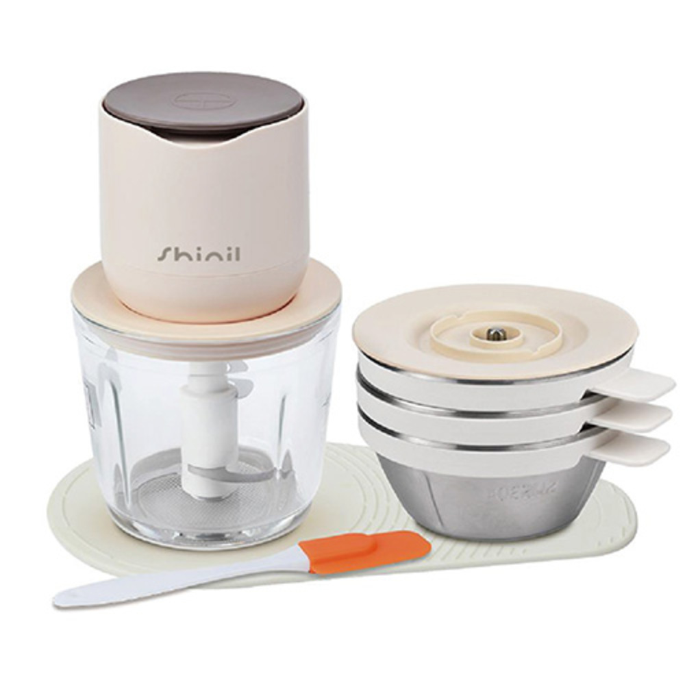 신일 무선 멀티 다지기 SFM-T100PKM (스테인레스볼3개,실리콘받침,실리콘스크래퍼 추가구성)