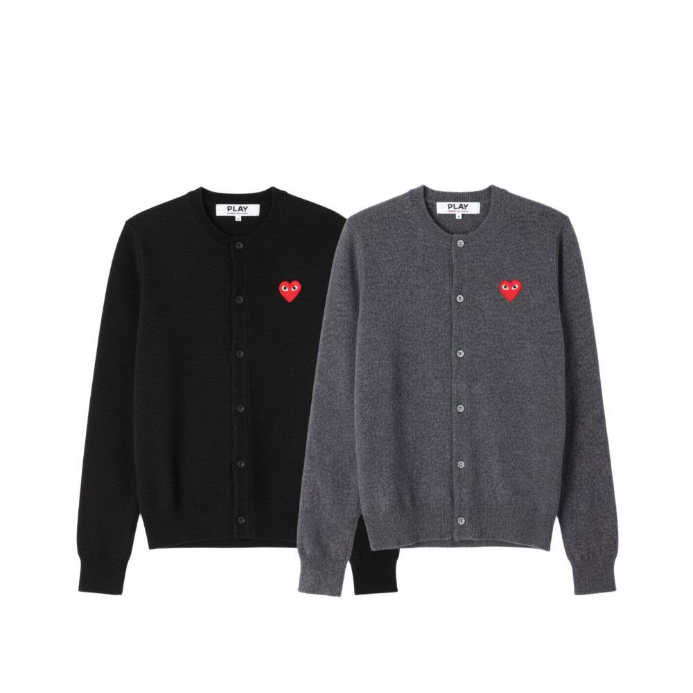 꼼데가르송 여성 U넥 가디건