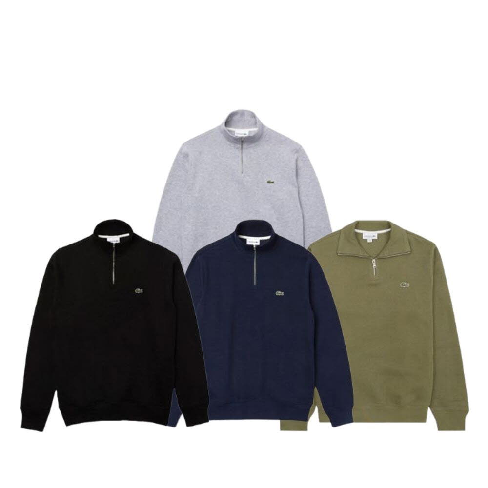 라코스테 남여공용 반집업 코튼 스웨터셔츠 SH1927
