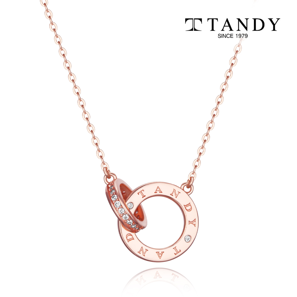 [TANDY] 탠디 실버925 더블링 펜던트 목걸이 TDN612 로즈골드