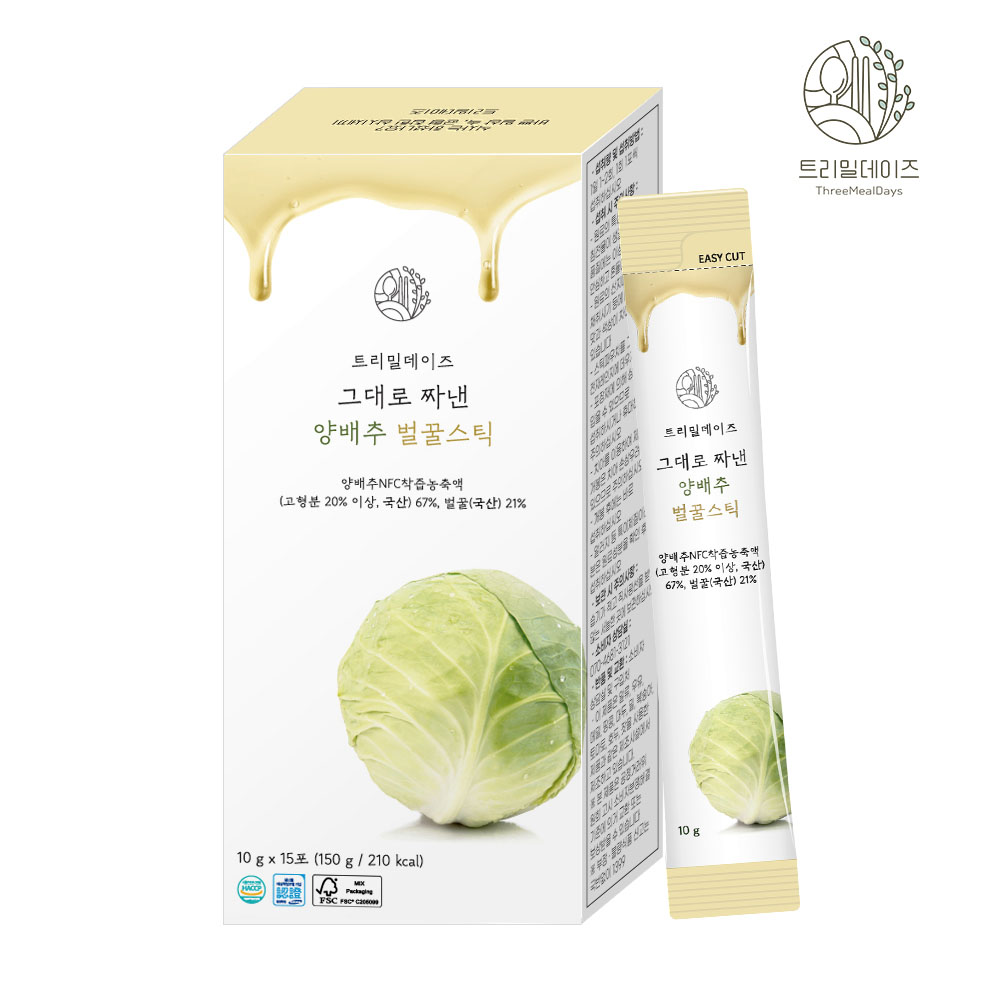 트리밀데이즈 그대로 짜낸 양배추 벌꿀스틱 10g x 15포