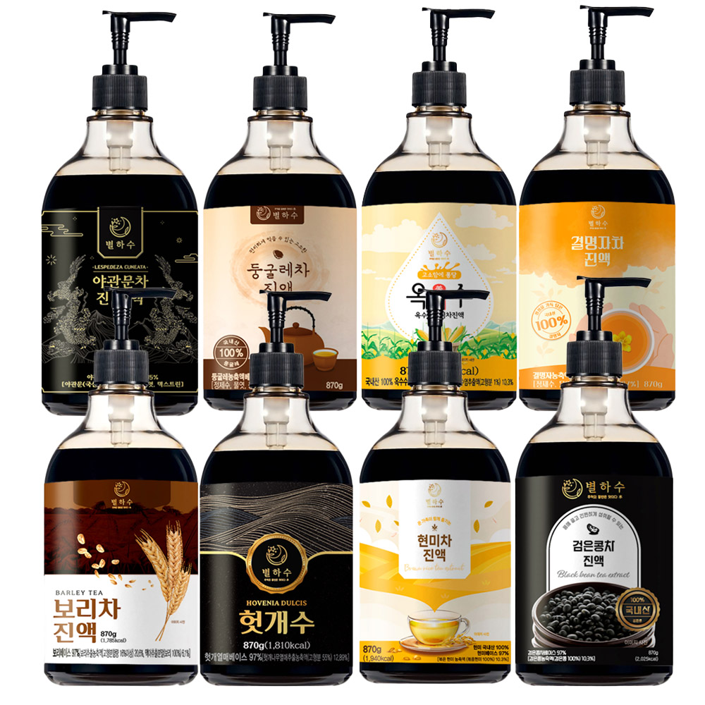 [SET_2] 별하수 보리차 진액 1000g 또는 헛개차 진액 1000g 중 택1 /별하수 현미차, 검은콩차, 야관문차, 둥굴레차, 옥수수수염차, 결명자차 진액 중 택1