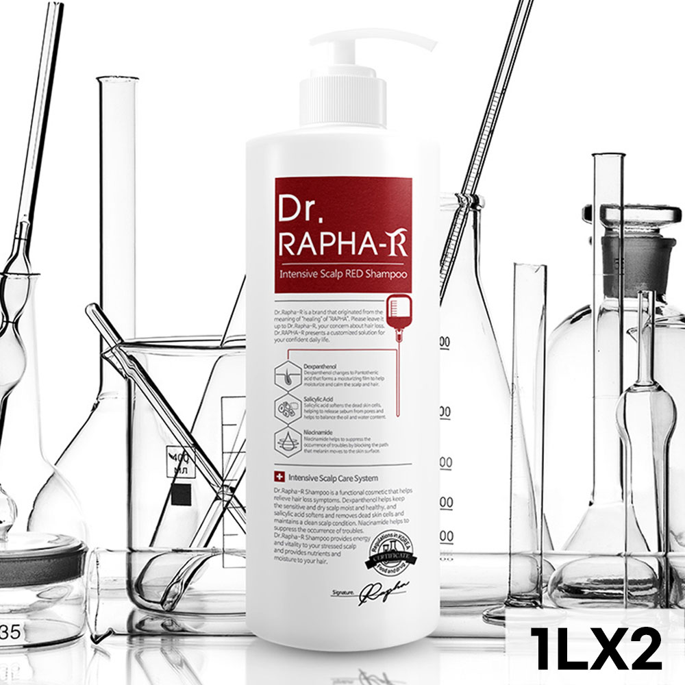 [닥터라파알] 레드 탈모 샴푸 1L x 2 부드러운 모발