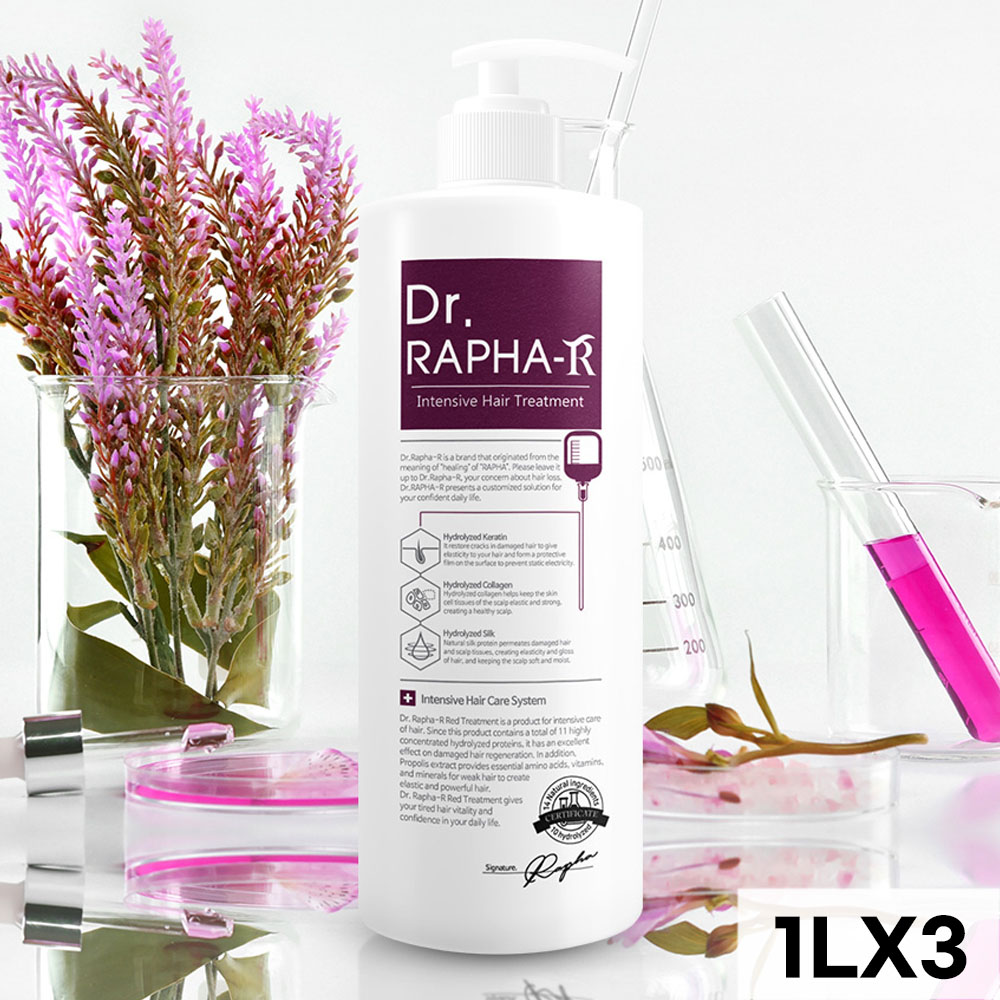 [닥터라파알] 단백질 트리트먼트 1L x 3 손상모 90.8% 개선