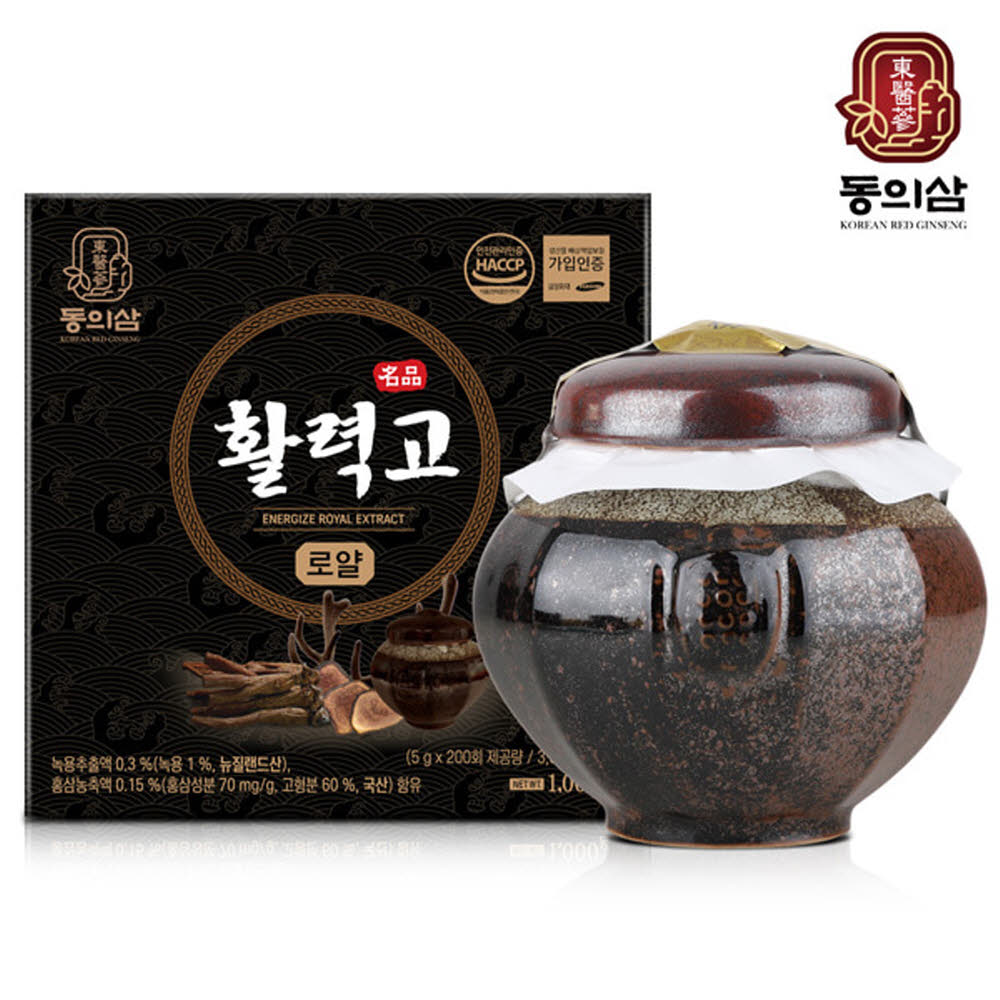 [동의삼] 활력고로얄 1kg(단지)/침향/녹용/당귀/산수유/6년근홍삼