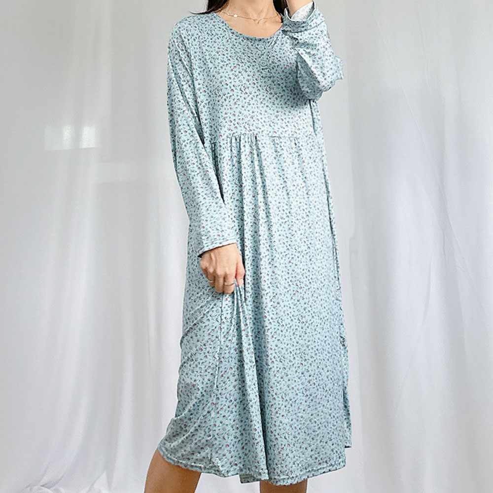 유투미 플라워 수면 원피스 보온력 신축성 10종 선택 잠옷