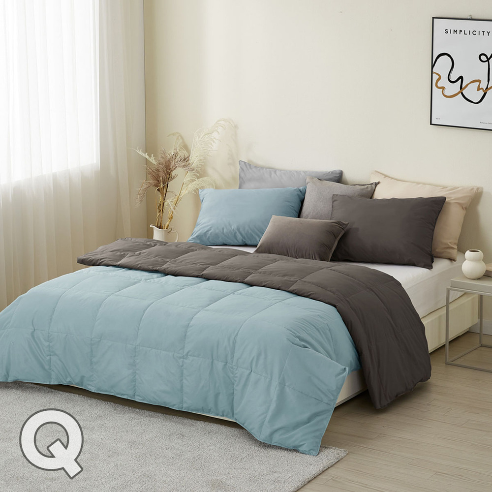 [구스깃털 100% 사용] 리치앤홈 다운프루프 솔리드 구스 한파용 Q (2종 택1)