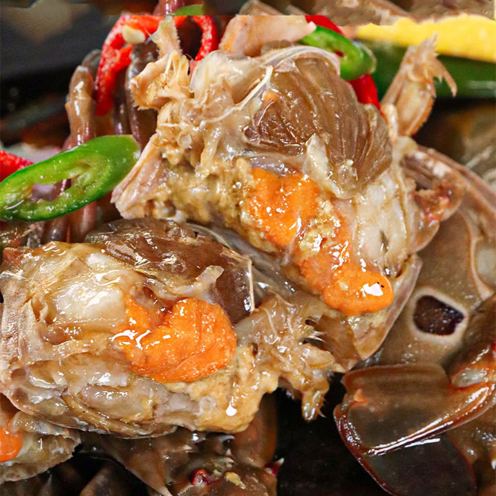 알이 꽉찬 수율좋은 한방 삼점 암꽃게장 2KG + 2KG