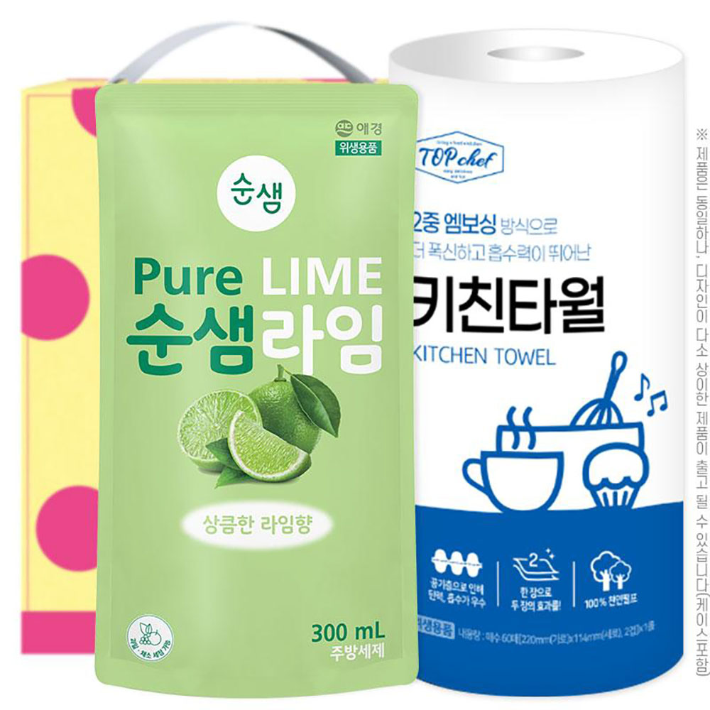 애경 순샘라임300리필 롤타입키친타올(2종)