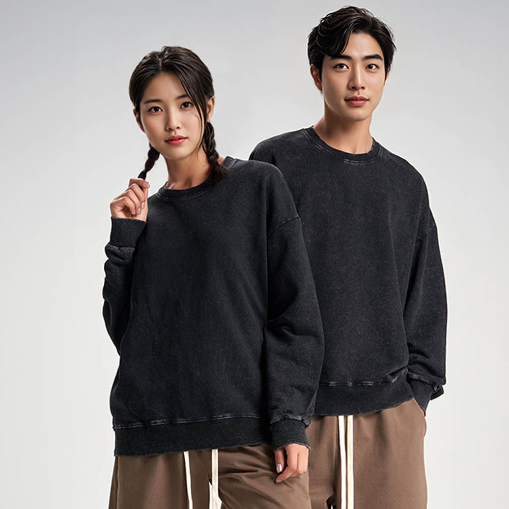 남녀공용 피그먼트 오버핏 맨투맨