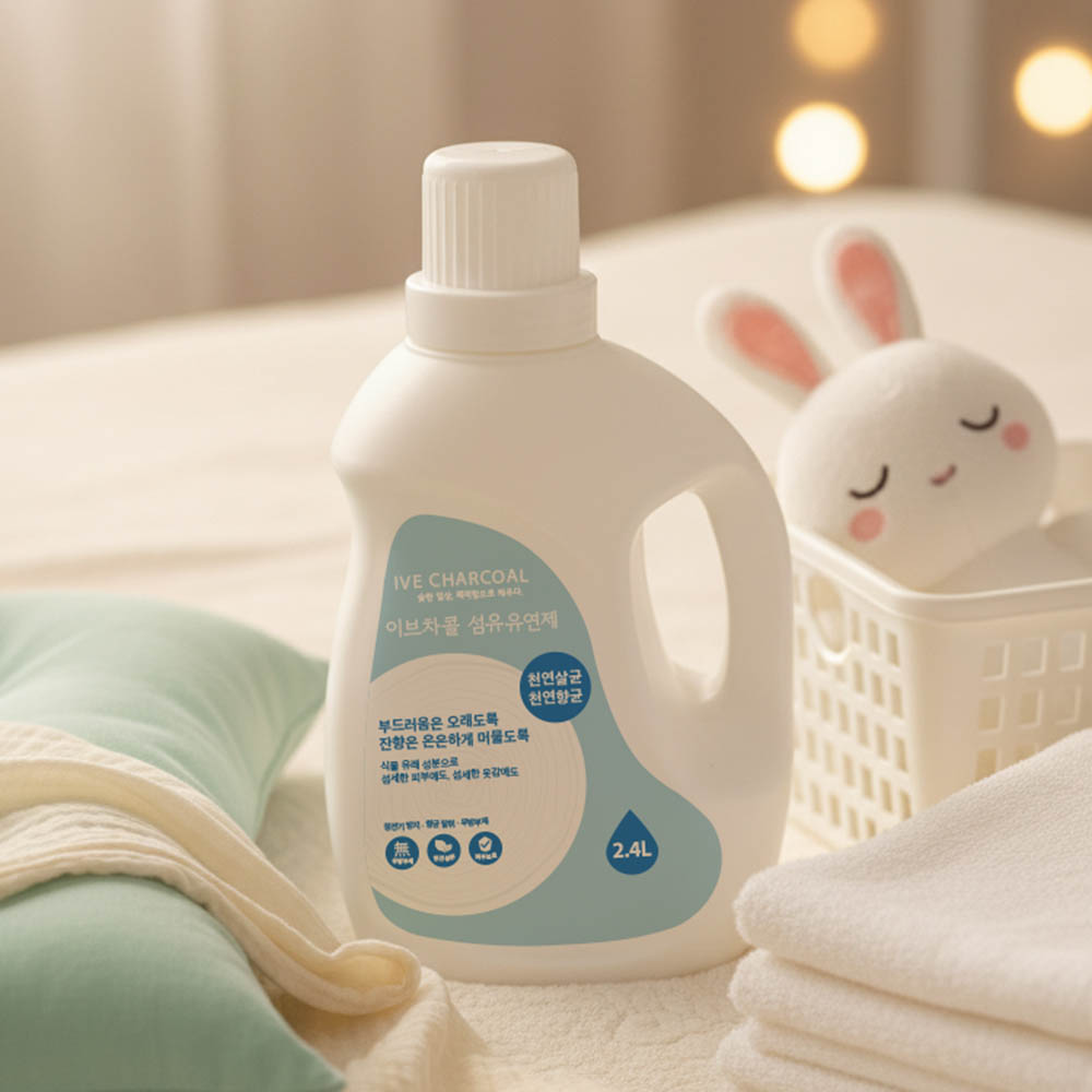 이브차콜 섬유유연제 2.4L, 1개