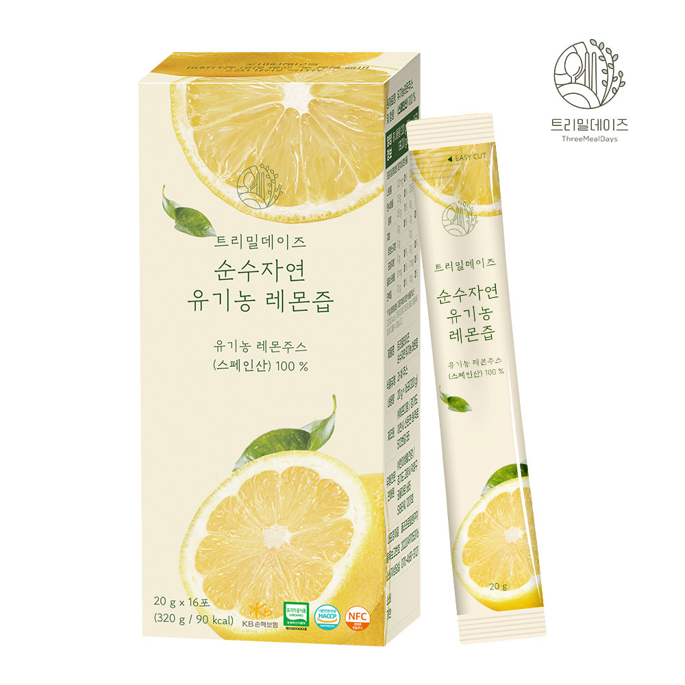[3월기간한정특가] 트리밀데이즈 순수자연 유기농 레몬즙 20g * 16포