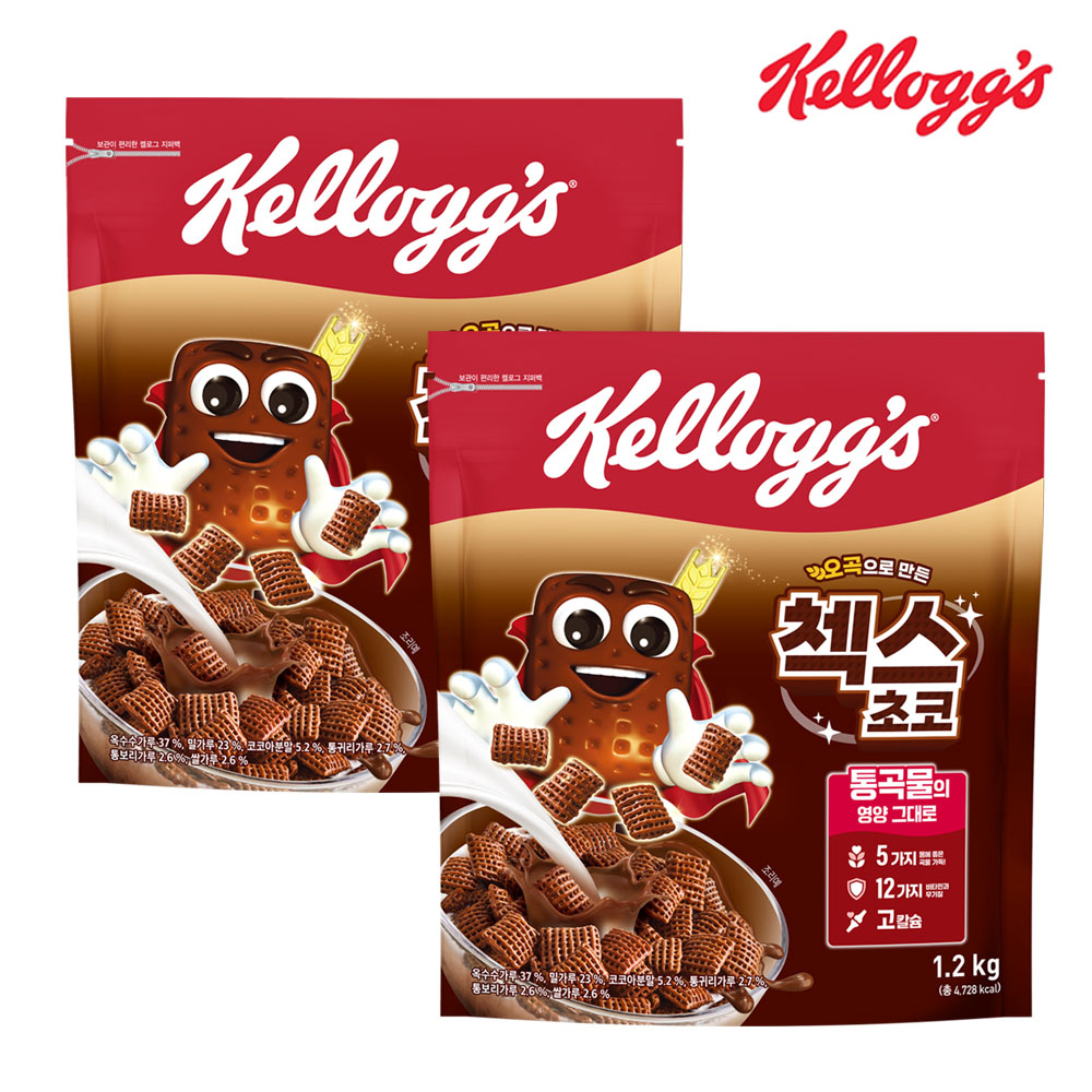 켈로그 첵스초코 대용량 1200g x 2개