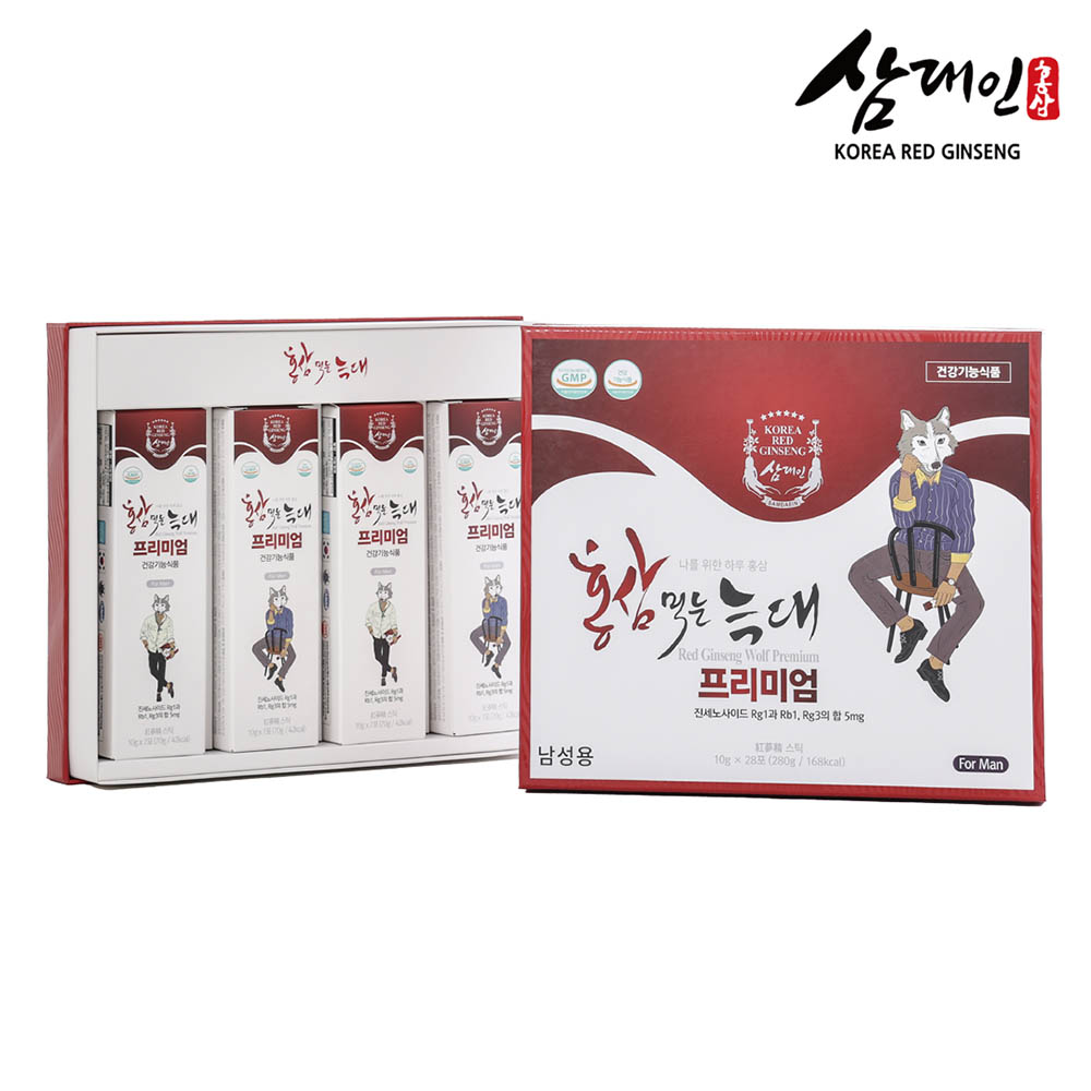 [삼대인] 홍삼먹는 늑대 프리미엄 10ml*28포