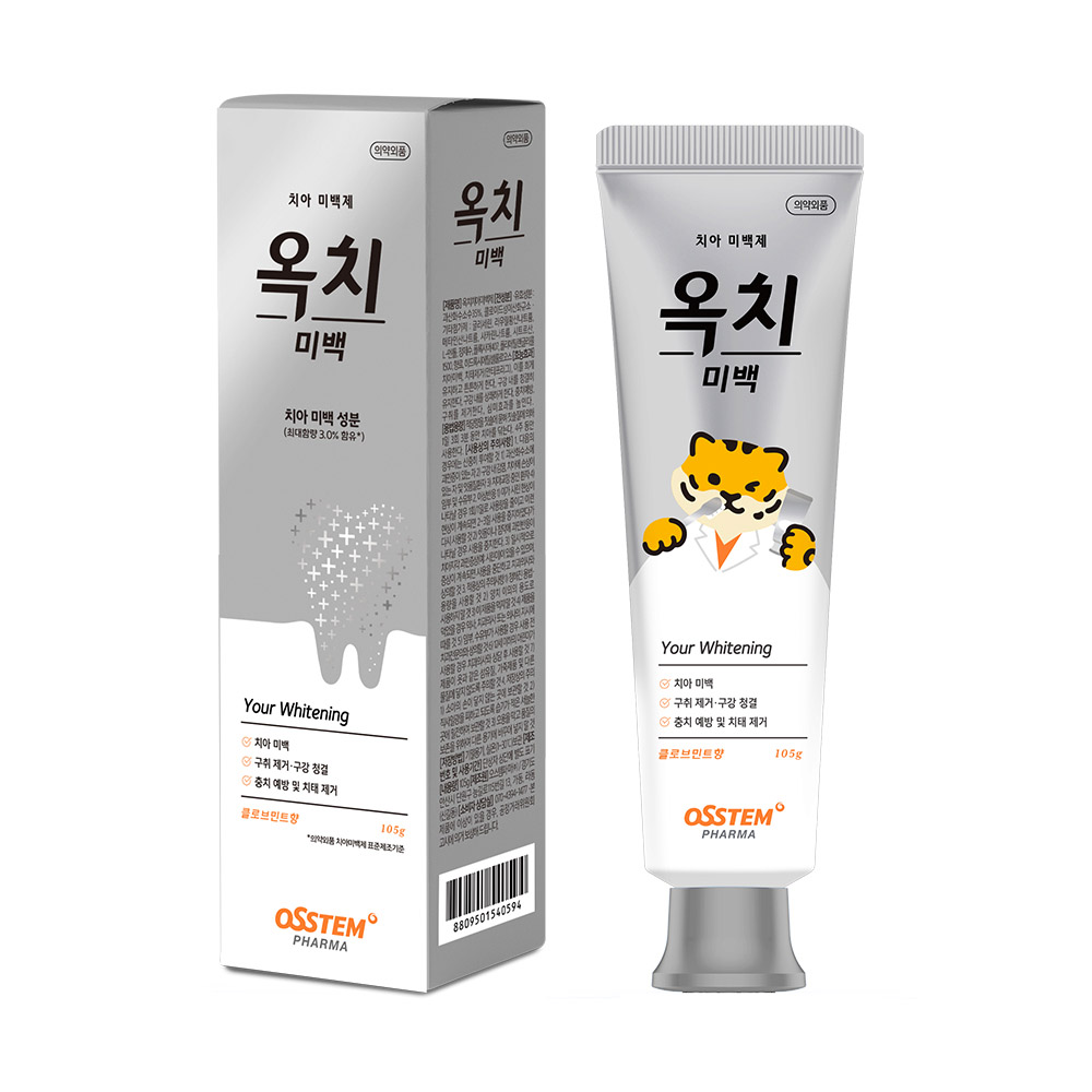 [봄맞이한정특가] 오스템 옥치 치아미백치약 105g 구취케어 잇몸 입냄새 구강청결 치태제거 클로브민트향
