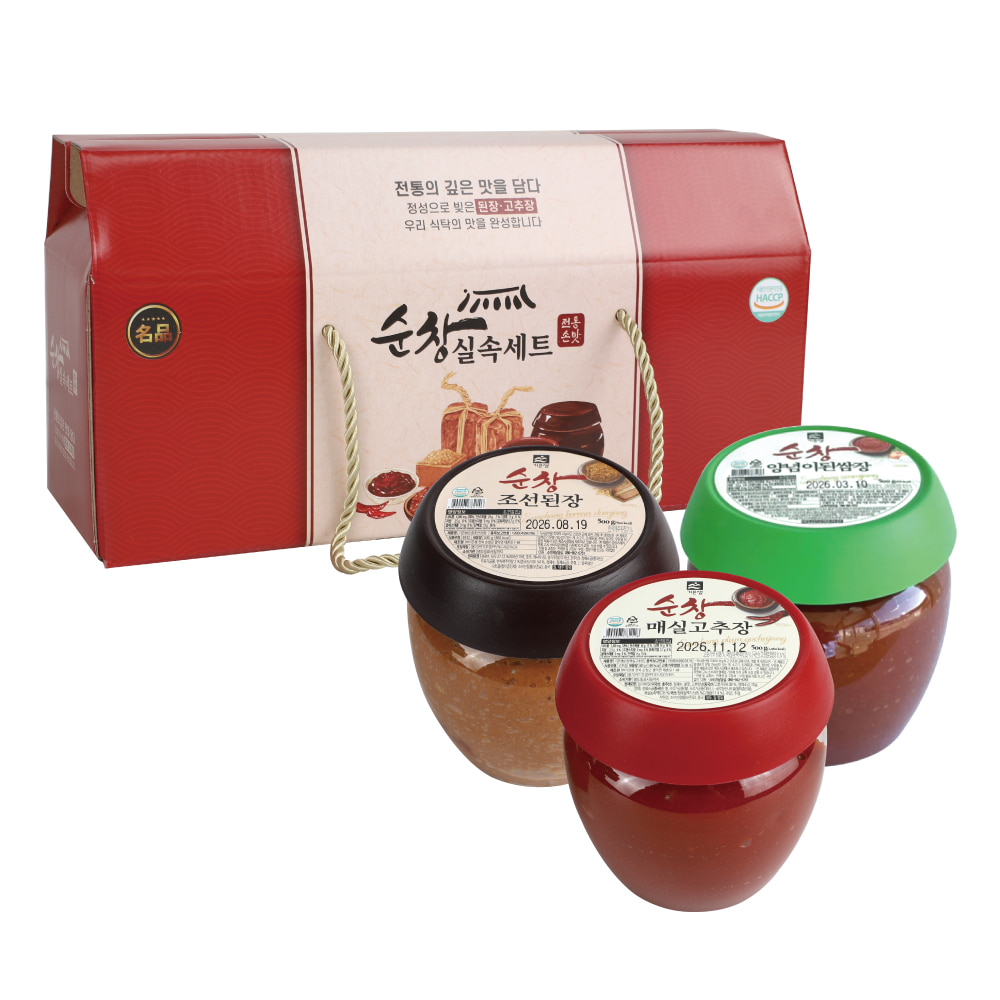 순창 쌈장 실속세트 3p_고추장+된장+쌈장(과세)