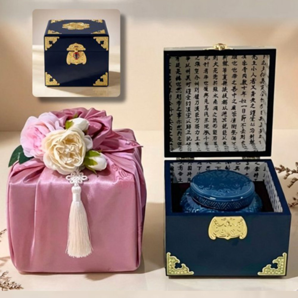 [더홍삼] 6년근 인삼 천연봉밀 꿀단지 선물세트