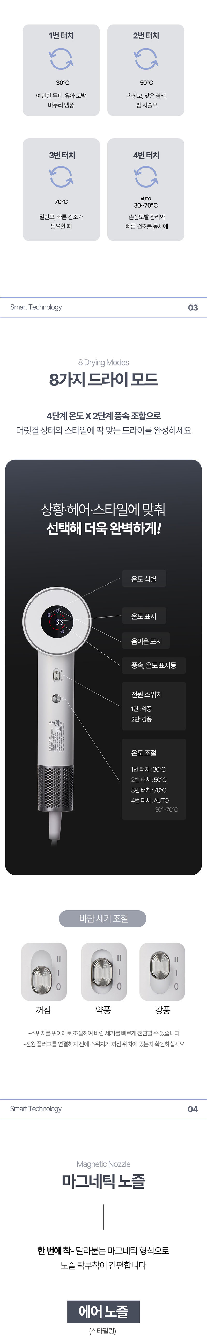 [휴스톰] 헤어제트 BLDC 항공모터 헤어 드라이기 BLDC-7HS(거치대 포함) 상세 51