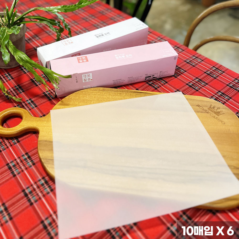 [생활笑품] 찢어지지 않고 흠집에 강한 일회용도마 10매입 x 6