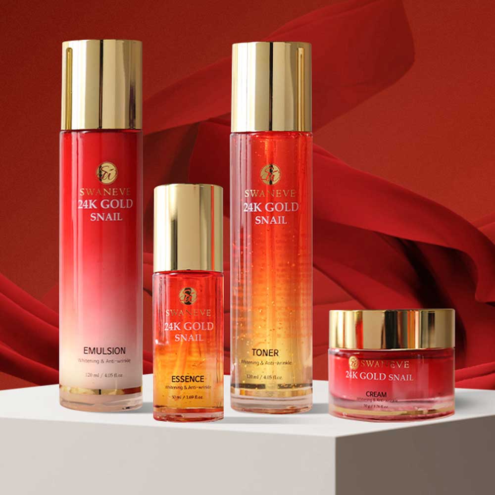 스와니브 24K 골드 스네일 기초 4종 세트