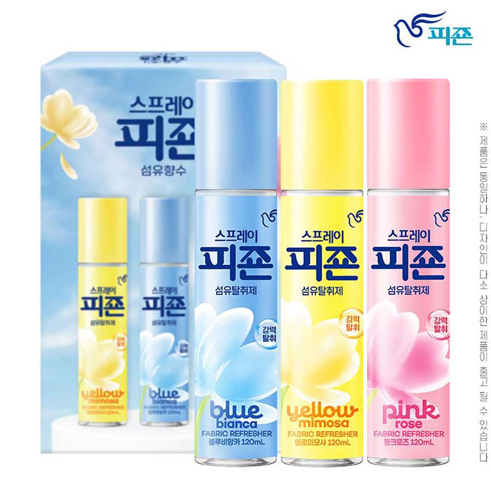 스프레이피죤120ml3종(블루비앙카,옐로미모사,핑크로즈)