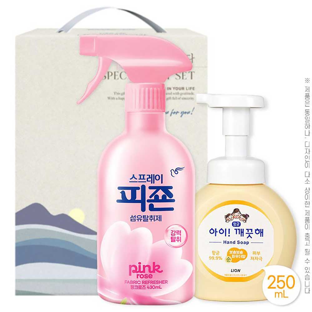 스프레이피죤핑크로즈430ml 아이깨끗해거품형핸드워시250펌프(2종)